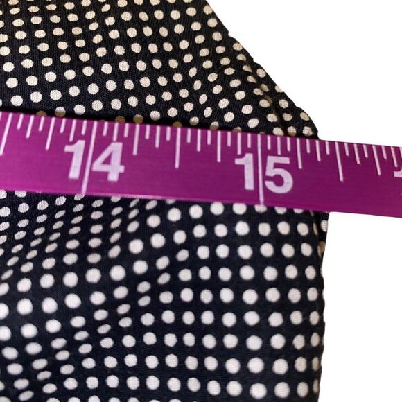Tommy Hilfiger Black with White Polkadots Babydoll Style Halter Top Sz 10 - Picture 10 of 11